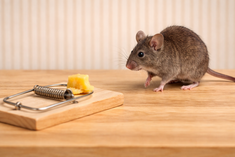 A mouse stands but a mousetrap.