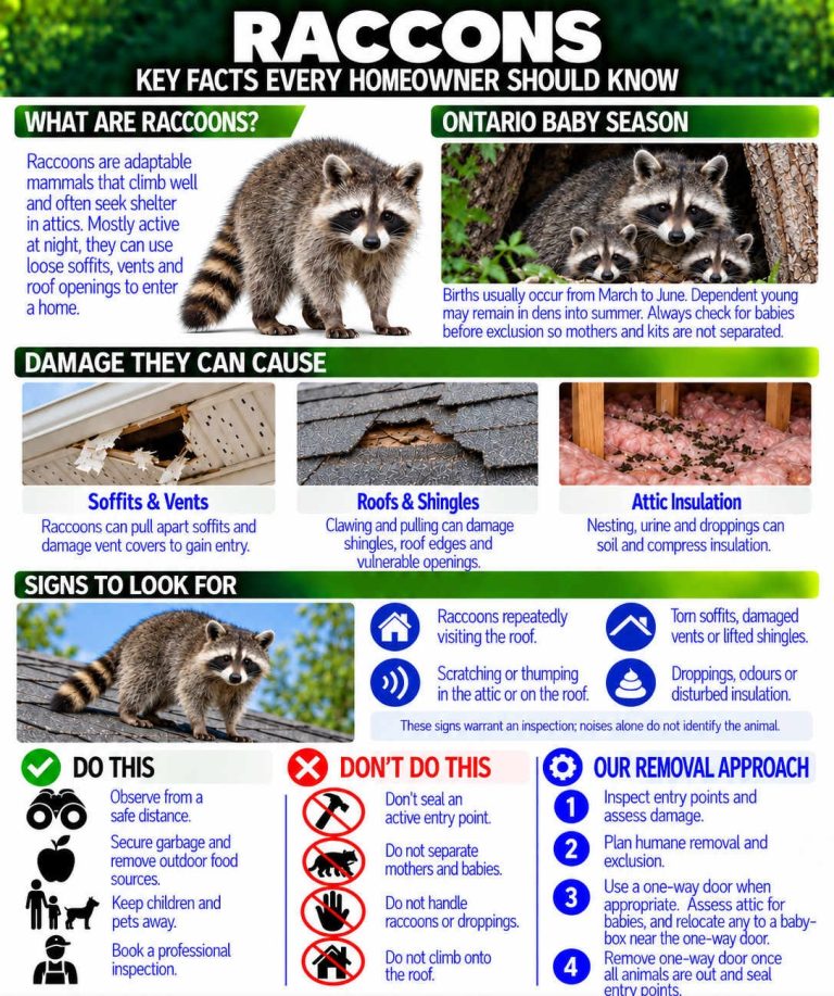 An infographic about raccoons.